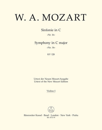 Symphony No 16 in C K128 Violin Sheet Music