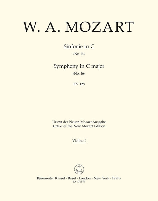 Symphony No 16 in C K128 Violin Sheet Music