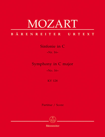 Symphony No 16 in C K128 Full Score Sheet Music for Full Orchestra