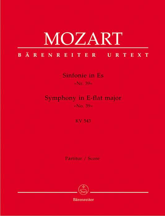 Symphony 39 K 543 in E Flat Full Score
