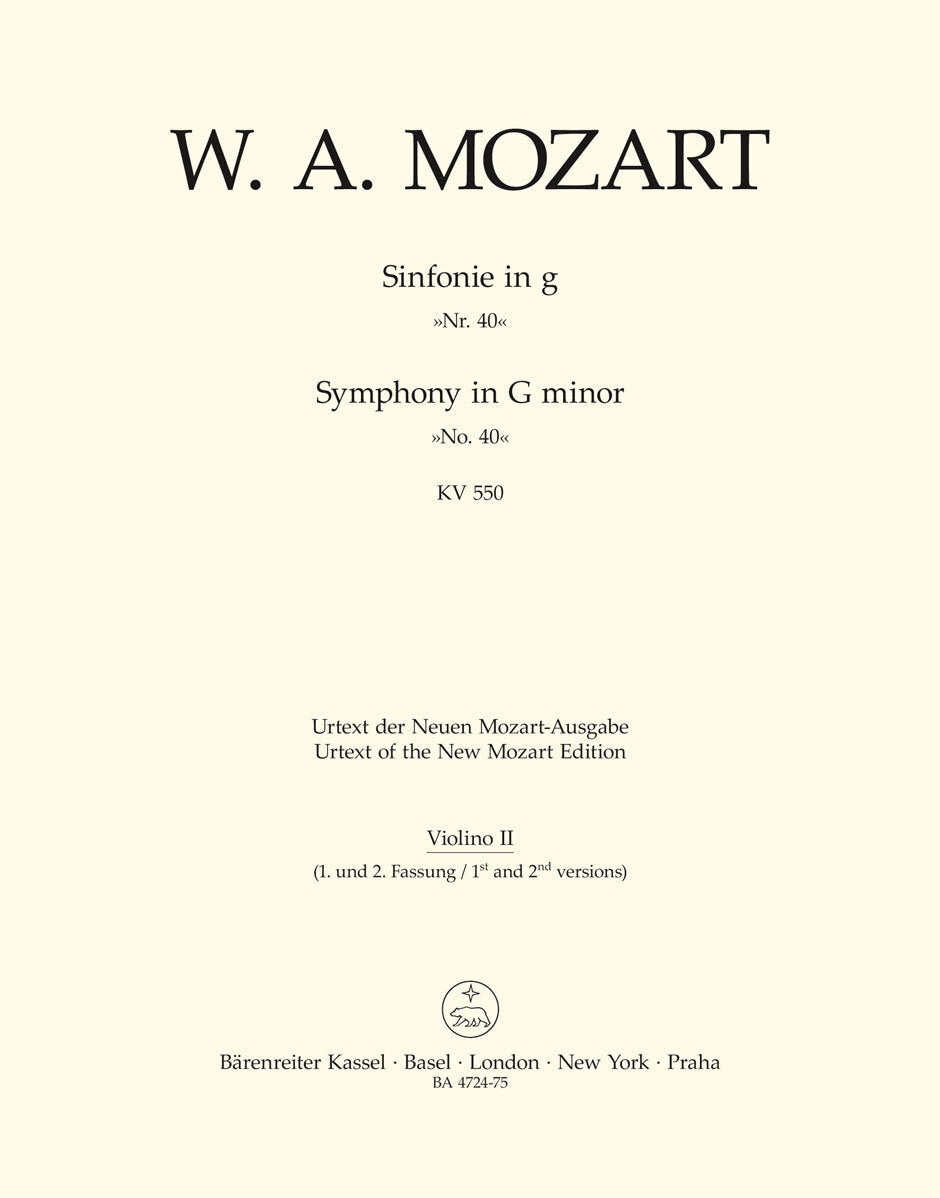 Symphony No 40 in G K 550 Viola Sheet Music