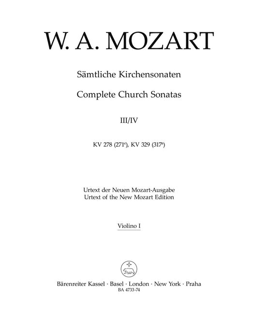 Sämtliche Kirchensonaten, Heft 3/4