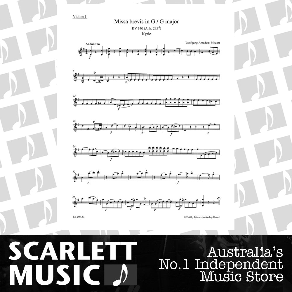 Missa Brevis In G Major K. 140 (235D) — view 2