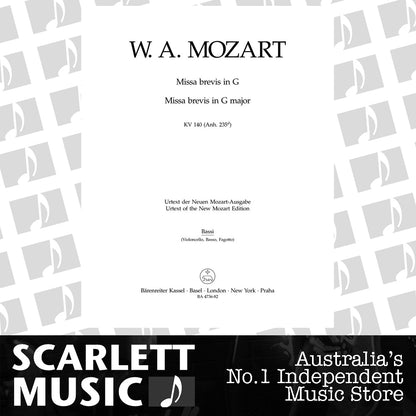 Missa Brevis In G Major K. 140 (235D) — view 2