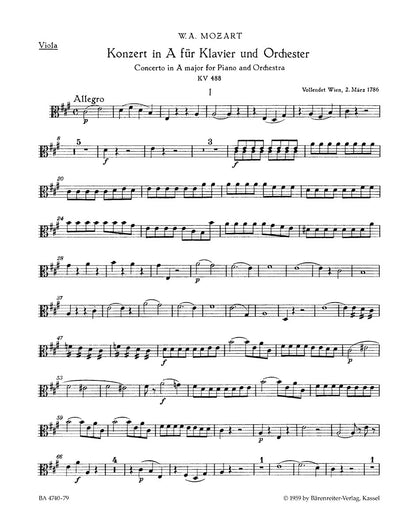 Concerto For Piano And Orchestra No. 23 In A Major K. 488