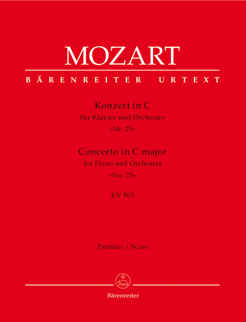 Concerto For Piano And Orchestra No. 25 In C Major K. 503
