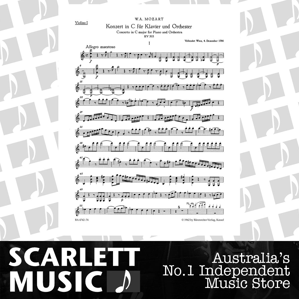 Concerto For Piano And Orchestra No. 25 In C Major K. 503 — view 2