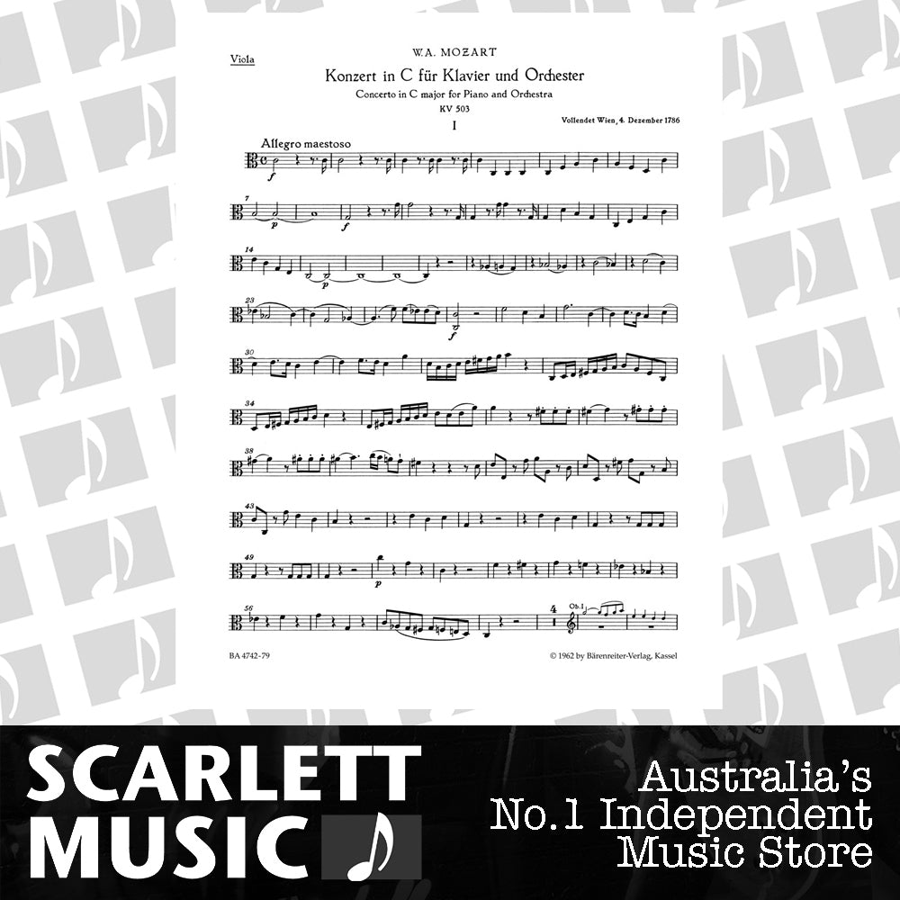 Concerto For Piano And Orchestra No. 25 In C Major K. 503 — view 2