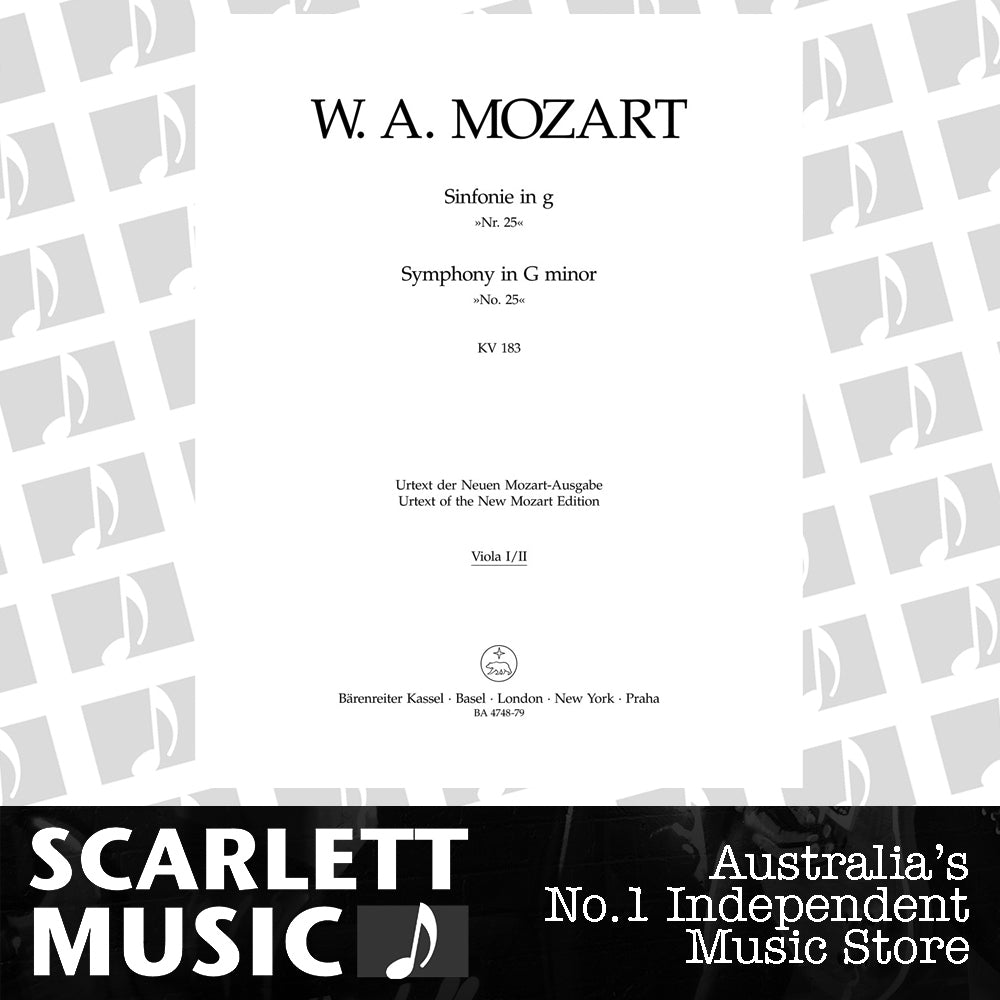 Symphony No 25 G K 183 for Viola Sheet Music — view 2