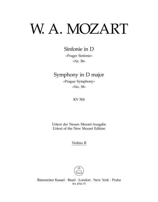 Symphony No 38 K 504 Prague Viola Sheet Music