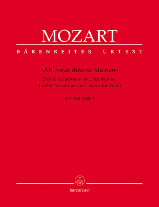 Variations On Ah Vous Dirai Junior Ensemble Maman Urtext Book