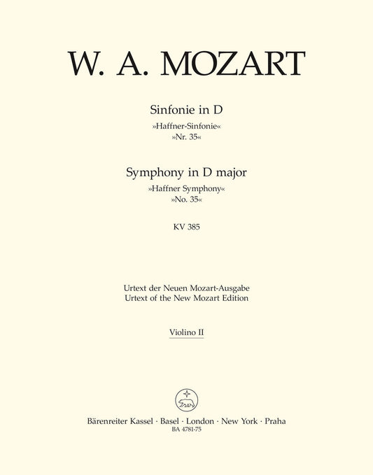 Symphony No 35 K 385 Violin Sheet Music