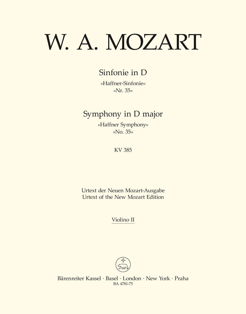 Symphony No 35 K 385 Viola Sheet Music
