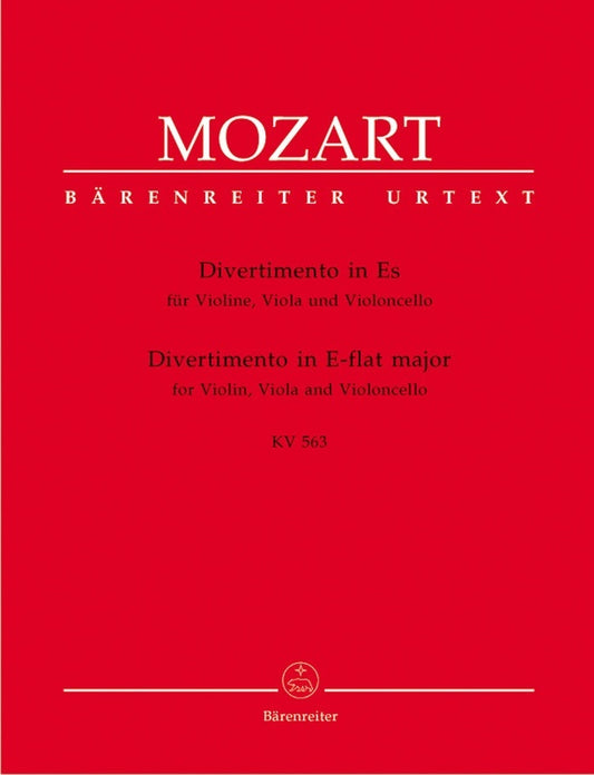Divertimento E Flat K 563 Violin/Viola/Cello Parts (Set Of Parts) Urtext Edition Book