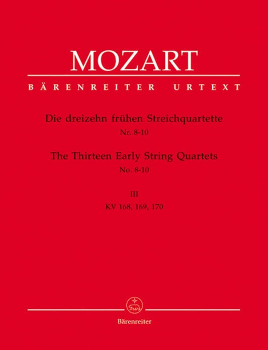 Early String Quartets 13 Book 3 K 168 169 170 Book