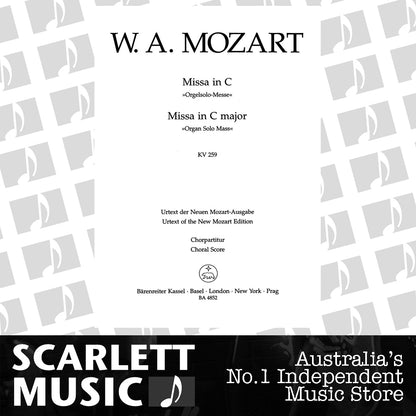 Missa In C Major K. 259 "Organ Solo Mass" — view 2