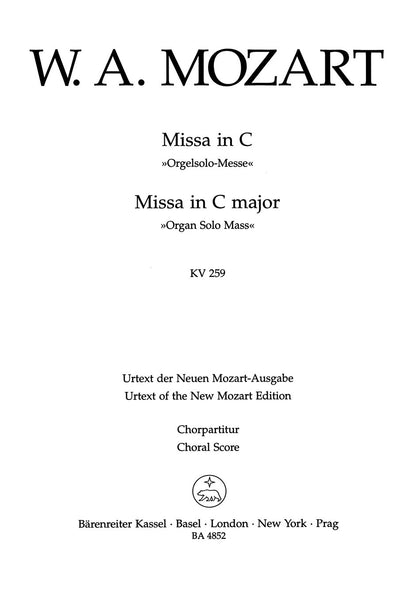 Missa In C Major K. 259 "Organ Solo Mass"