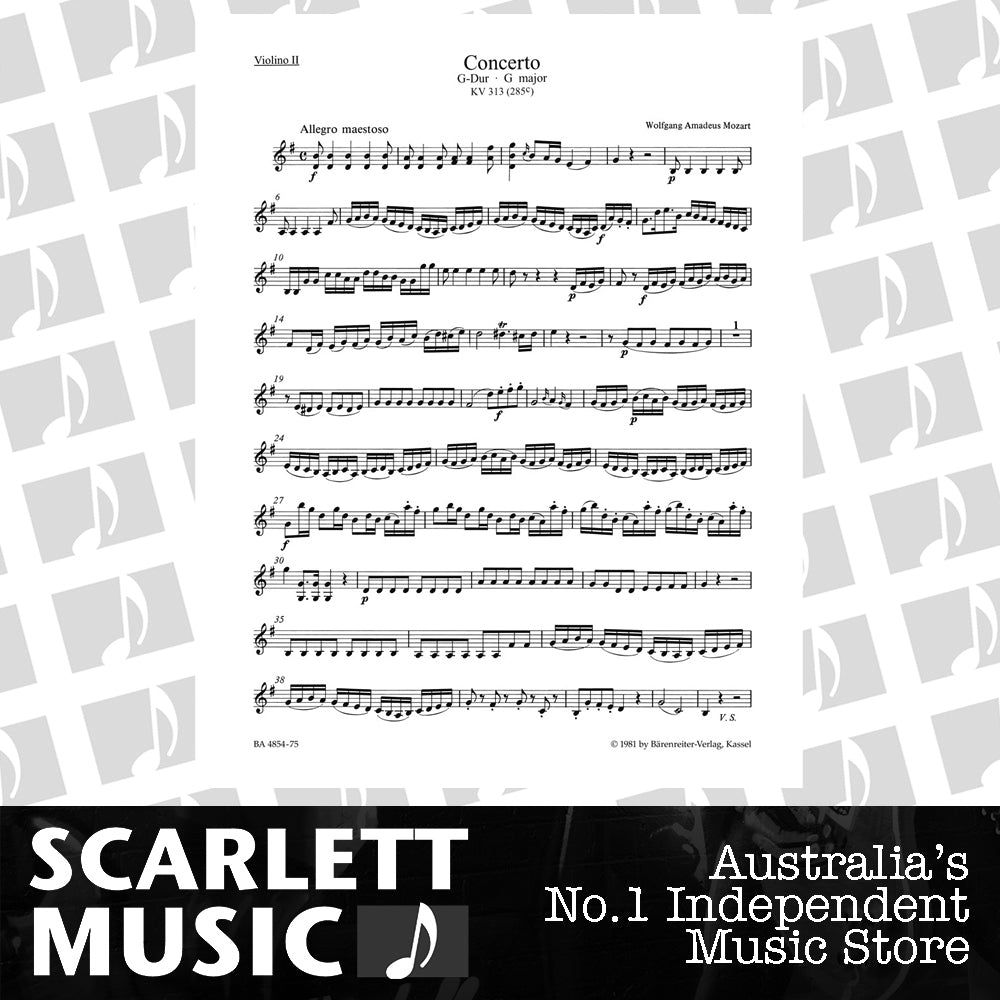 Concerto For Flute And Orchestra In G Major K. 313 (285C) — view 2
