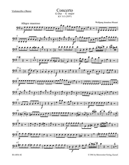 Concerto For Flute And Orchestra In G Major K. 313 (285C)