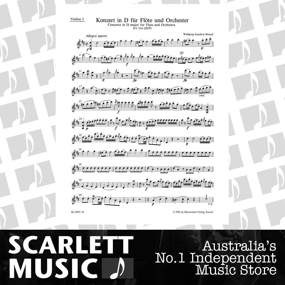 Concerto For Flute And Orchestra In D Major K. 314 (285D) — view 2