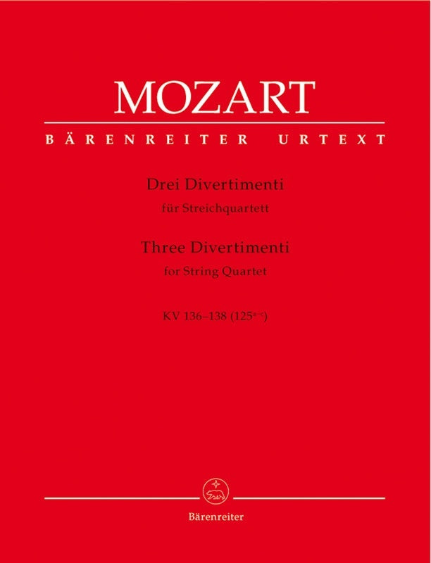 Divertimenti 3 For String Quartet Set Of Parts Book