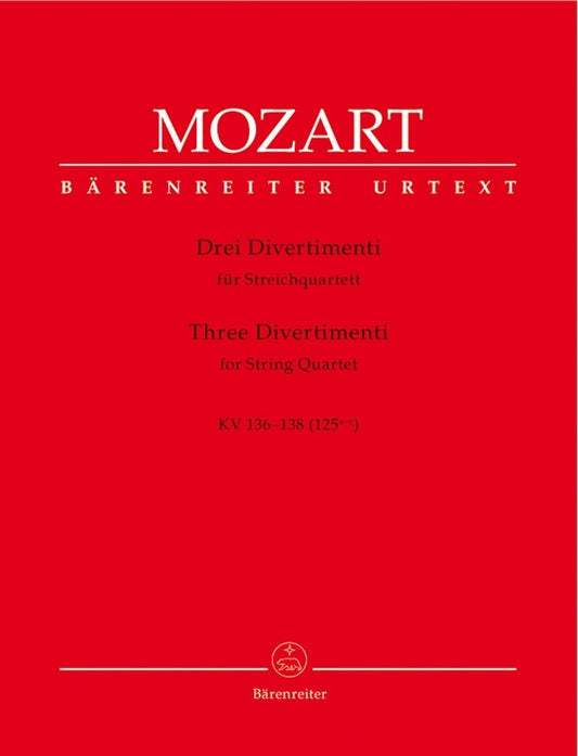 Divertimenti 3 For String Quartet Set Of Parts Book