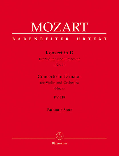 Violin Concerto No 4 in D K 218 Sheet Music
