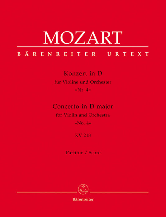 Violin Concerto No 4 in D K 218 Sheet Music