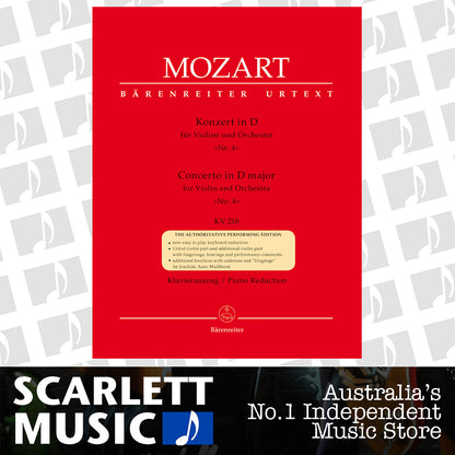 Concerto For Violin And Orchestra No. 4 In D Major K. 218 — view 2