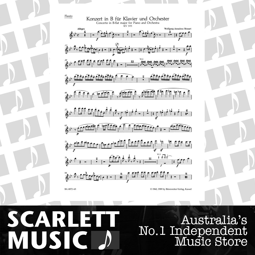 Concerto For Piano And Orchestra No. 27 In B-Flat Major K. 595 — view 2