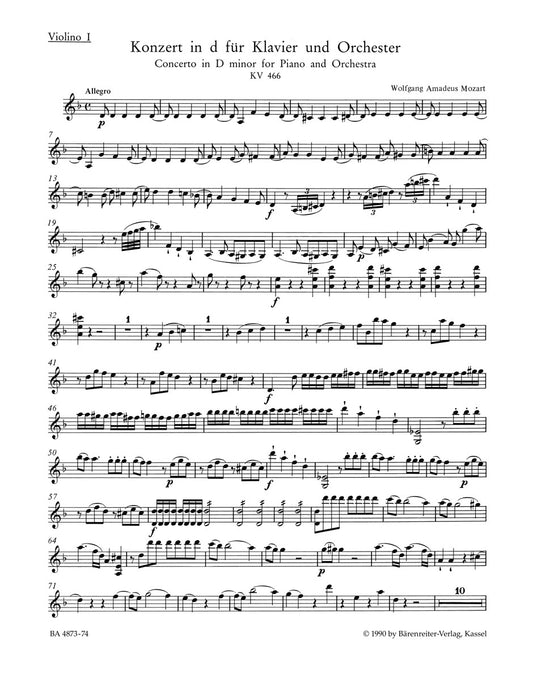 Concerto For Piano And Orchestra No. 20 In D Minor K. 466