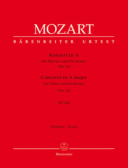 Concerto For Piano And Orchestra No. 12 In A Major K. 414