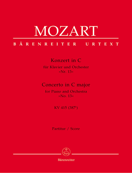 Concerto For Piano And Orchestra No. 13 In C Major K. 415 (387B)