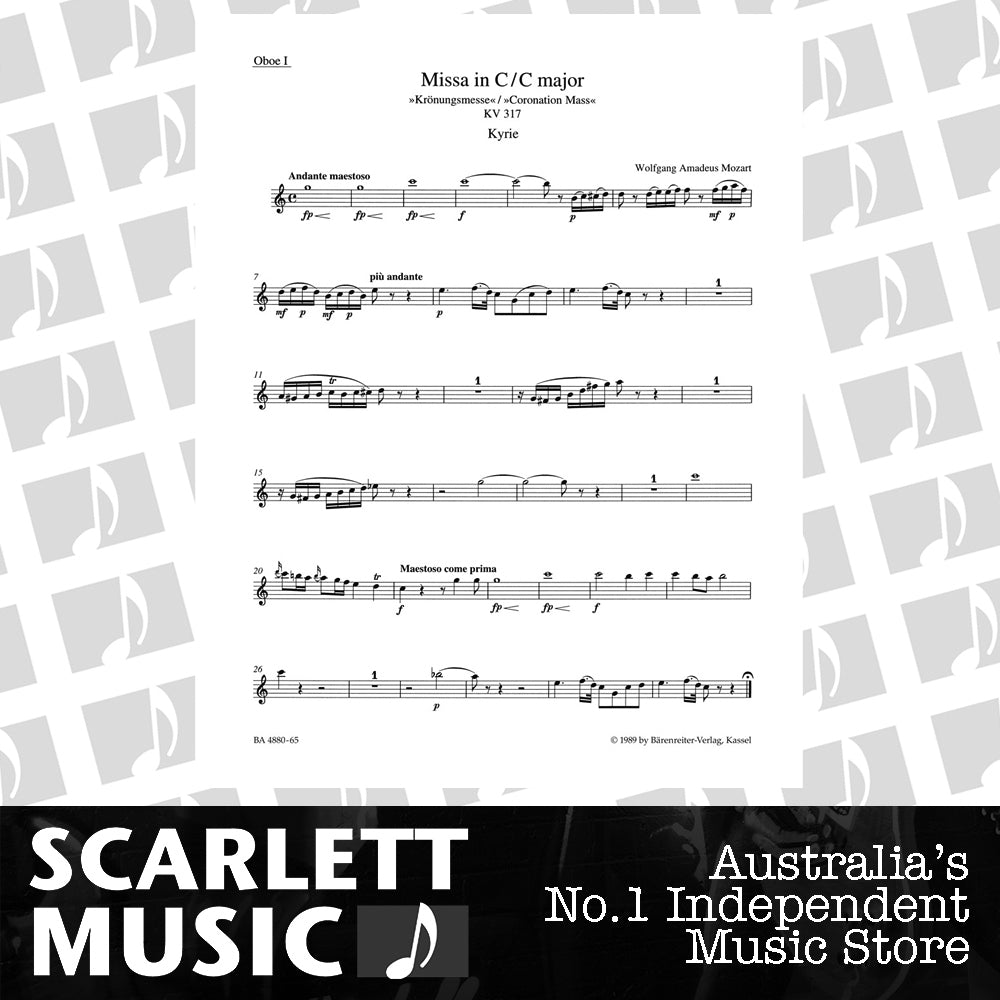 Missa In C Major K. 317 "Coronation Mass" — view 2