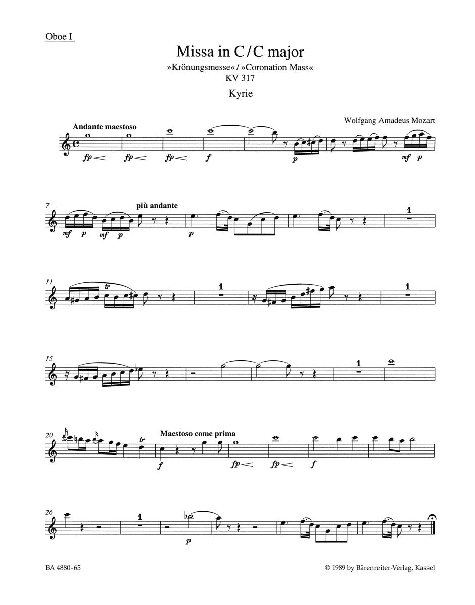 Missa In C Major K. 317 "Coronation Mass"