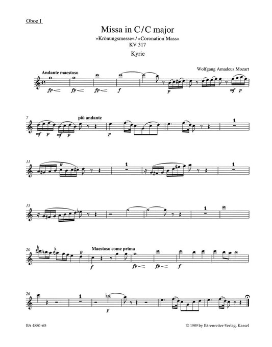Missa In C Major K. 317 "Coronation Mass"