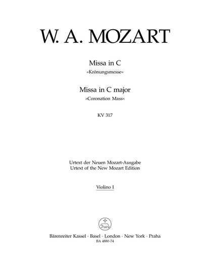 Missa In C Major K. 317 "Coronation Mass"