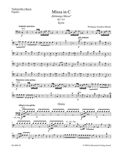 Missa In C Major K. 317 "Coronation Mass"