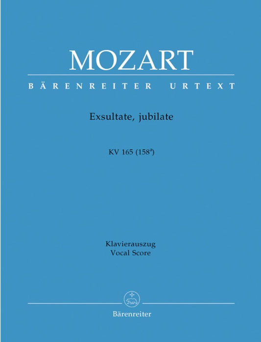Mozart Exsultate Jubilate K 165 Vocal Score - 24 Pages, Arranged by Martin Focke, Published by Barenreiter