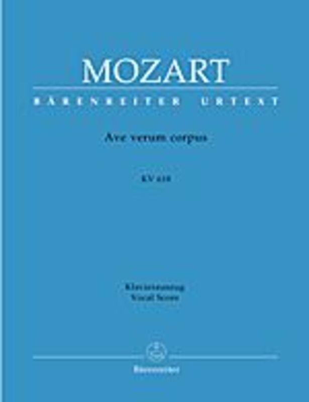 Ave Verum Corpus K 618 SATB by Barenreiter