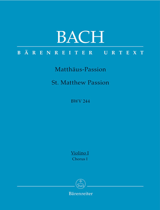 St Matthew Passion BWV244 Choir I-VLN 2 Choral Sheet Music