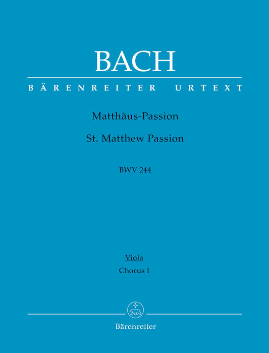 St Matthew Passion BWV244 Choral Sheet Music for Choir and Viola