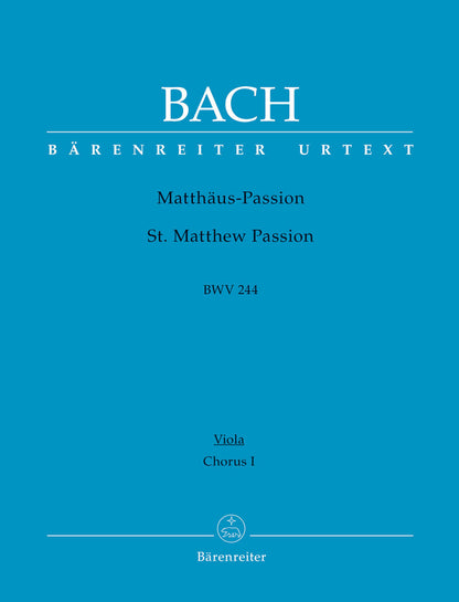 St Matthew Passion BWV 244 Choir I-VC/KB/BSN Choral Sheet Music