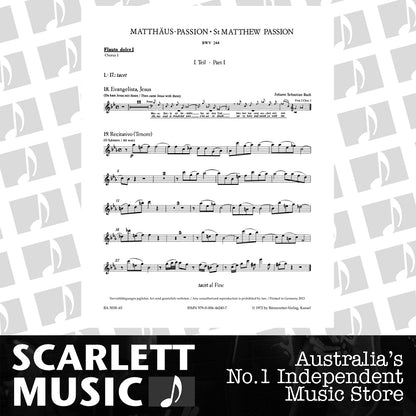 St Matthew Passion BWV 244 Full Orchestra Sheet Music — view 2
