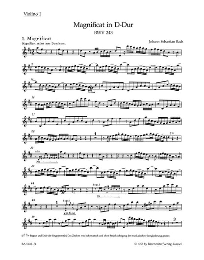 Magnificat In D Major BWV 243