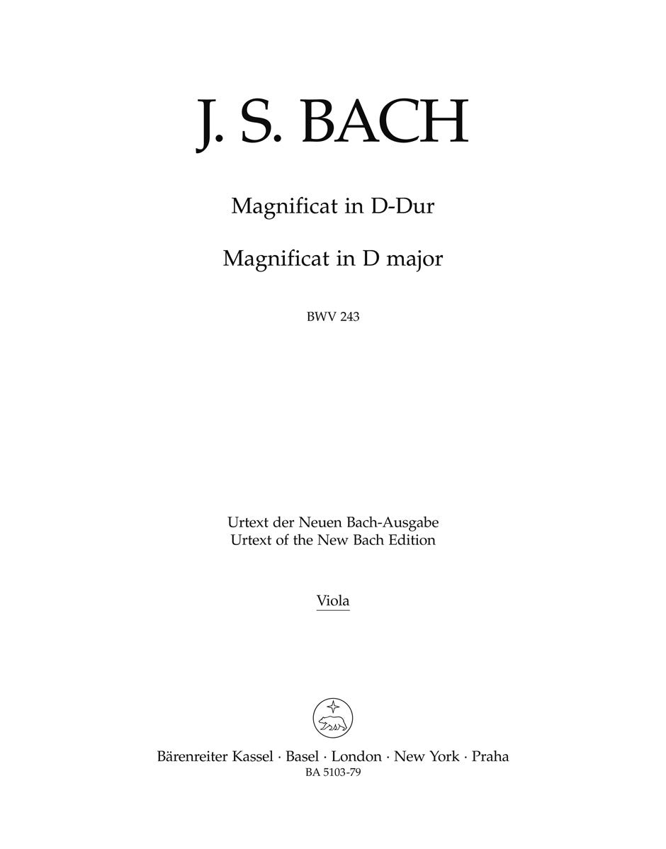 Magnificat In D Major BWV 243