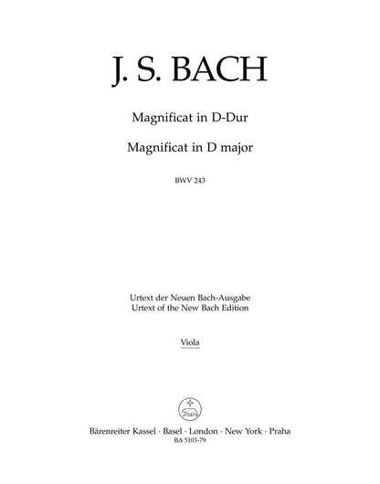 Magnificat In D Major BWV 243