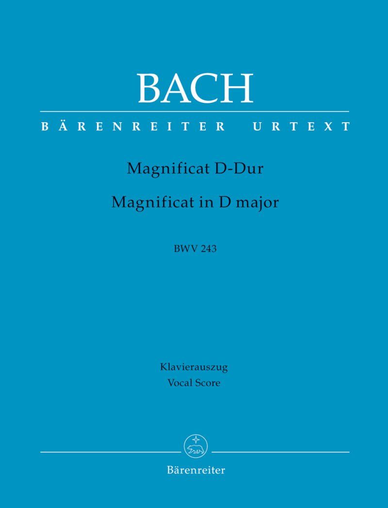 Bach - Magnificat in D Major BWV 243 Vocal Score by Eduard Muller, 87 Pages, Barenreiter