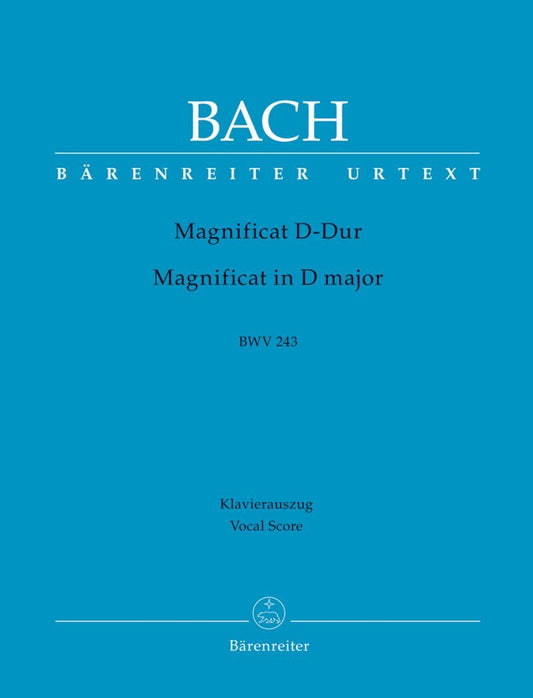 Bach - Magnificat in D Major BWV 243 Vocal Score by Eduard Muller, 87 Pages, Barenreiter