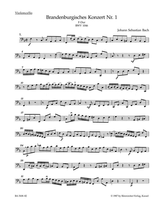 Brandenburg Concerto No. 1 In F Major BWV 1046